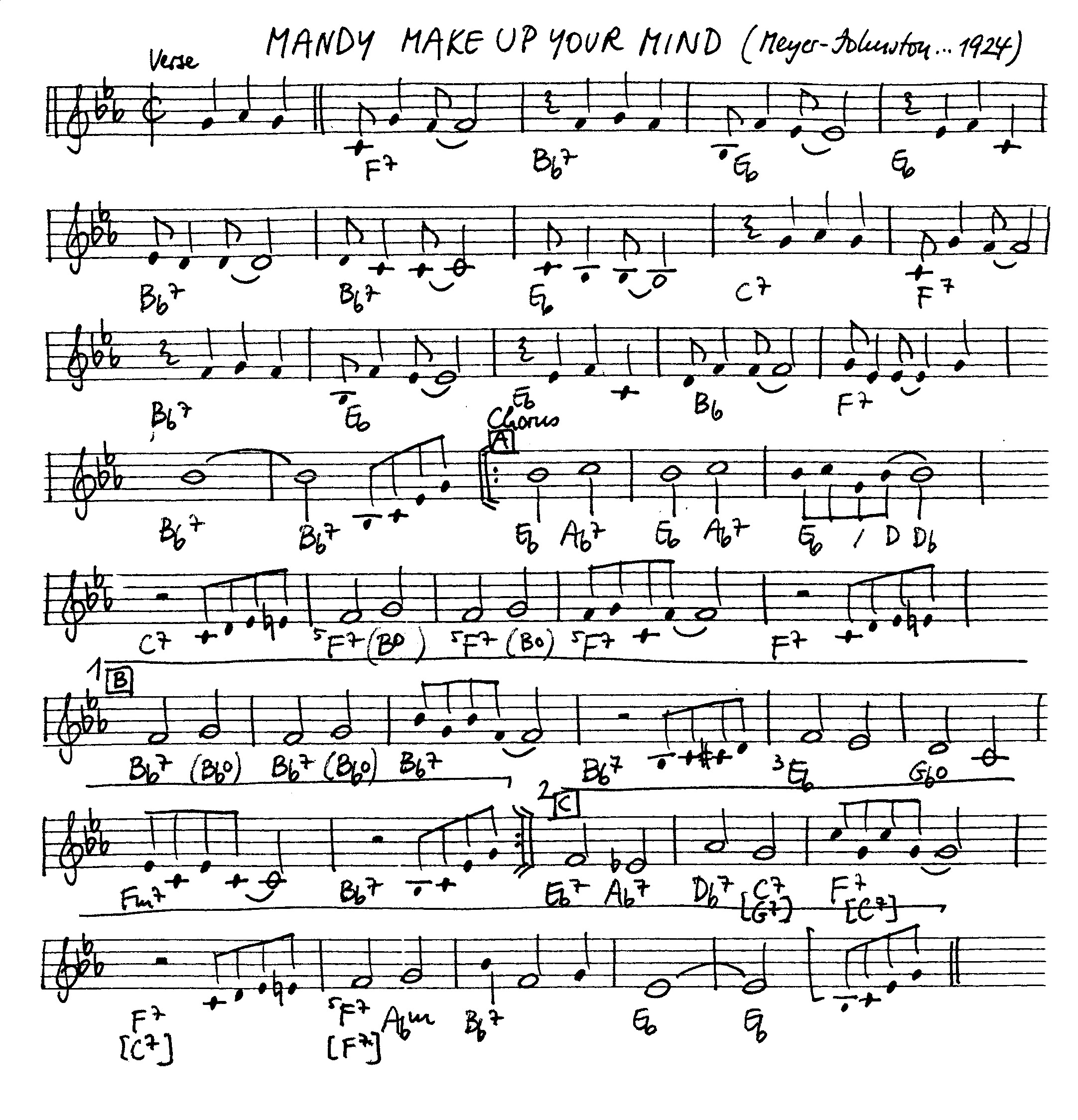 mandy make up your mind leadsheet – book us for your next 20s or gatsby event